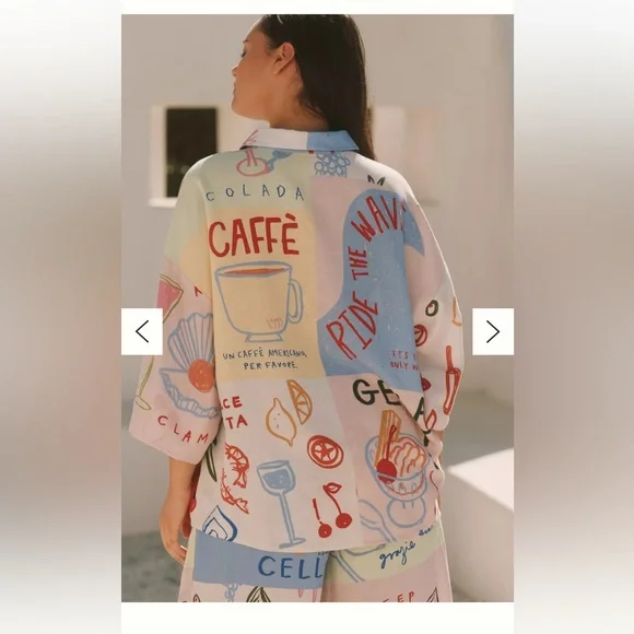 Anthropology Jordan Nickson Linen Blend Button-Up Shirt Size 3X NWTs - Picture 2 of 11